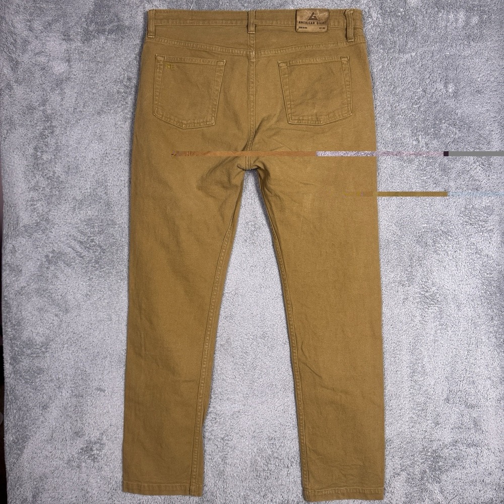 American Giant Roughneck Pants Mens 36x32 Canvas Brown Straight Leg - Picture 6 of 10